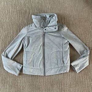 Splendid Light Grey Cowl Neck Jacket